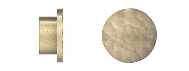25mm Arc Soft Brass Hammered Disc Finial - single