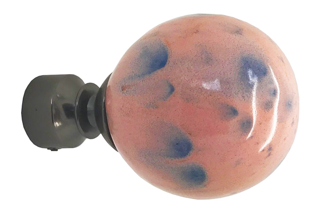 Funky Finials - 28mm Pink Cosmos Glazed Ball Finials - Graph