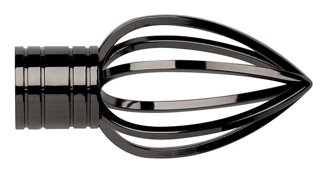 35mm Galleria Metals Black Nickel Caged Spear Finial
