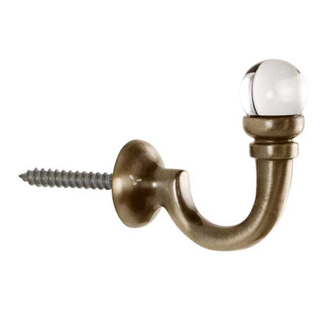 Neo Spun Brass Clear Ball Tassel Hook (pair)