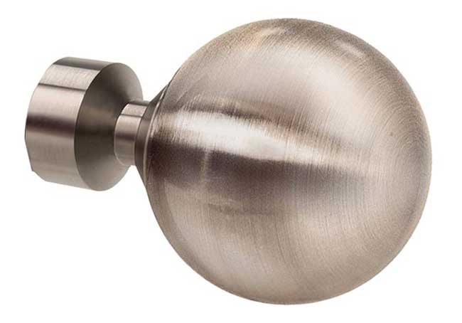 Speedy 28mm Poles Apart Sphere Finials Satin Silver