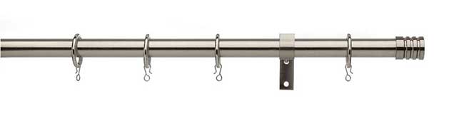 Universal 16/19mm Stud Pole Set 180-320cm Satin Steel
