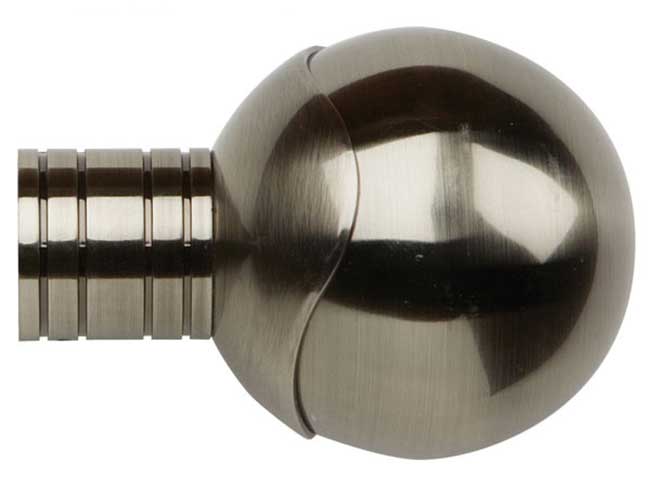 35mm Galleria Metals Brushed Silver Orb Finial