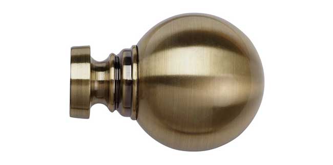 Speedy 35mm Globe Finial Antique Brass (Pair)
