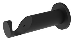 Integra 28mm Matt Black Round Bracket 1 pack of 1