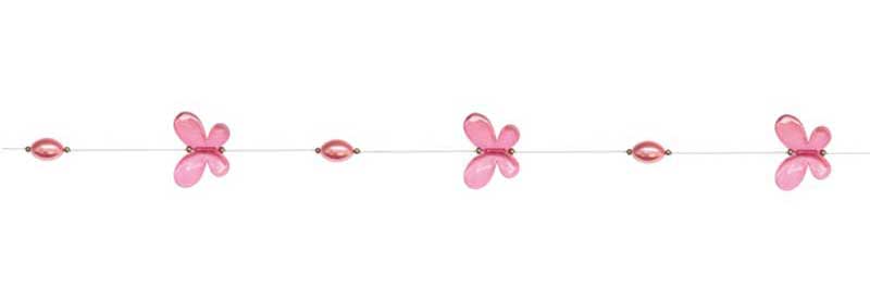 Butterfly Beaded Tieback - Pink