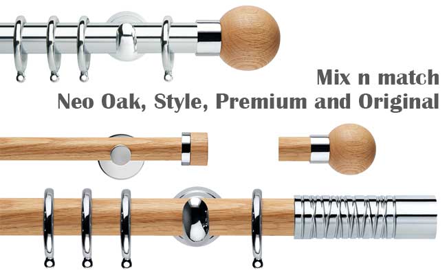 Neo Oak, Style, Premium and Original Pole Combinations