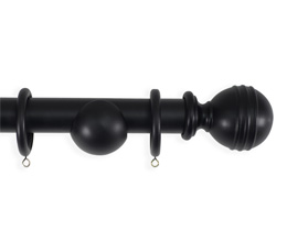 Laura Ashley 35mm Ribbed Ball Pole Set 360cm Black