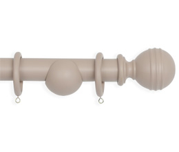 Laura Ashley 35mm Ribbed Ball Pole Set 180cm Truffle