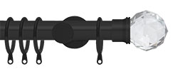 Integra Elements 28mm Matt Black Capella Complete Pole 180cm