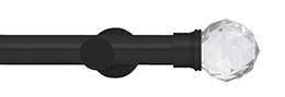 Integra Elements 28mm Matt Black Capella Eyelet Pole 360cm