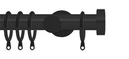 Integra Elements 28mm Matt Black Stud Complete Pole 150cm