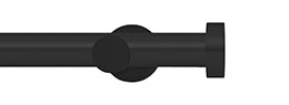 Integra Elements 28mm Matt Black Stud Eyelet Pole 150cm