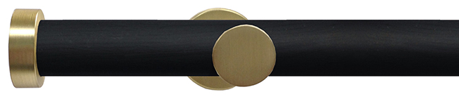 Swish 28mm Soho Eyelet Curtain Pole 360cm Vamp, Brushed Gold