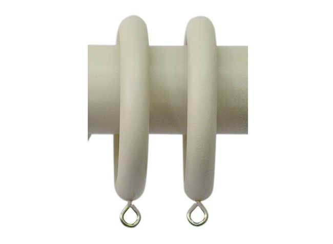 Shore Curtain Rings for 35mm Pole Set - Latte - Pack of 6