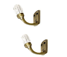 Laura Ashley Vivien Tieback Hook Antique Brass (pair)