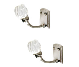 Laura Ashley Vivien Tieback Hook Chrome (pair)