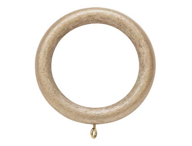 Museum 35mm Wood Rings Satin Oyster Pack of 4
